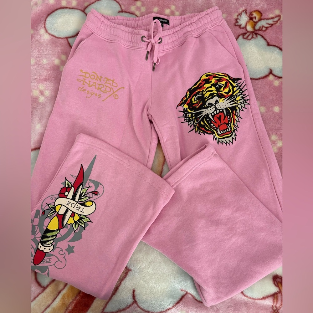 Ed Hardy pink sweatpants